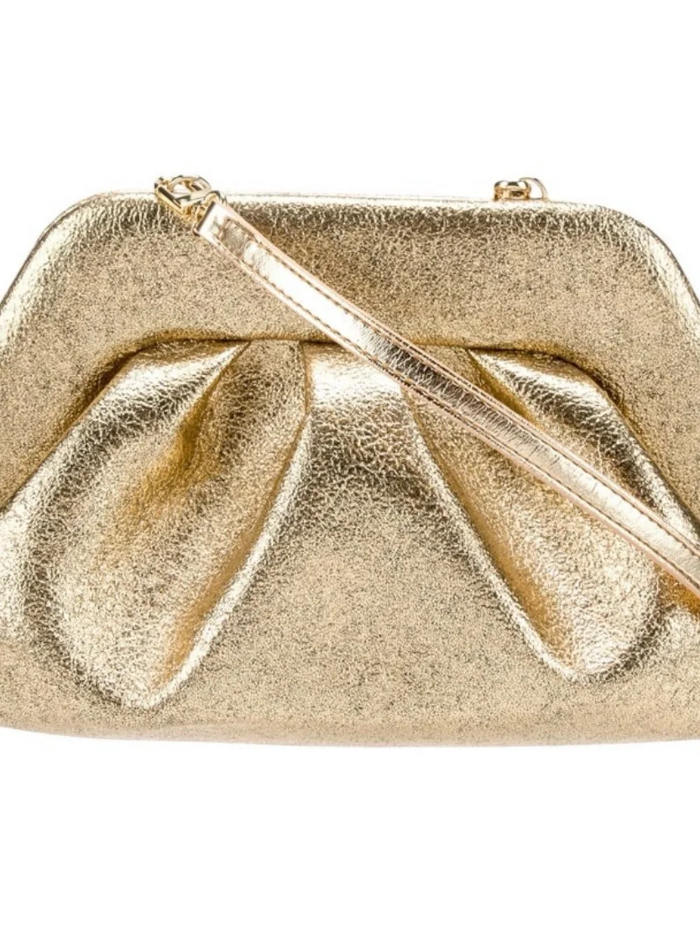 Gold Themoire Bag with Adjustable Strap